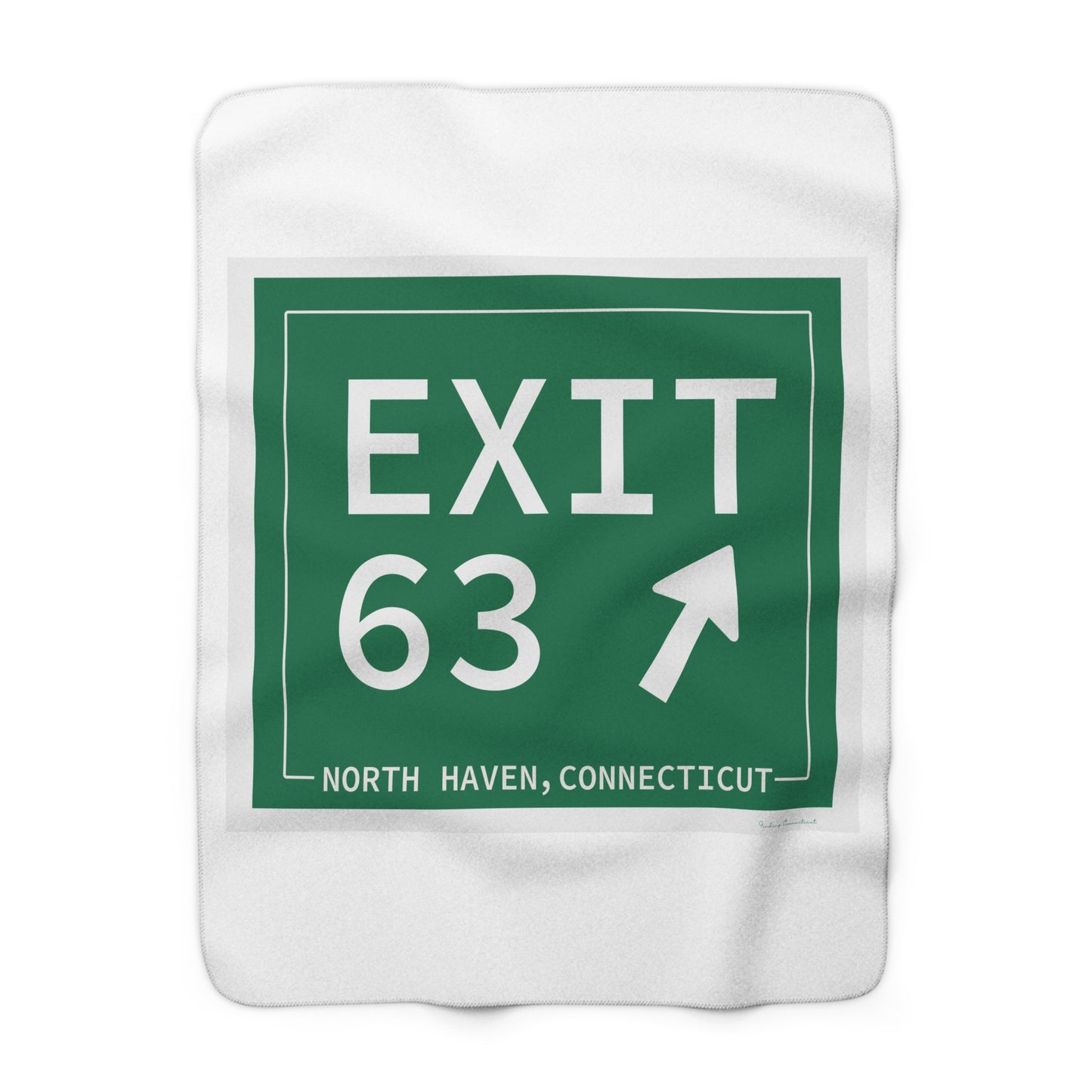Vintage Exit 63 WCP Sign Sherpa Fleece Blanket