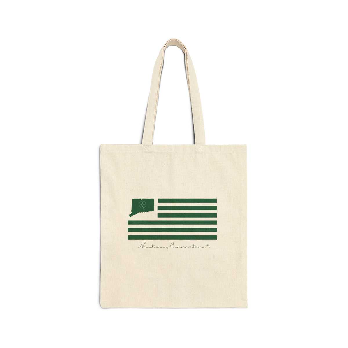 Newtown Connecticut St Patrick’s Day Flag Cotton Canvas Tote Bag