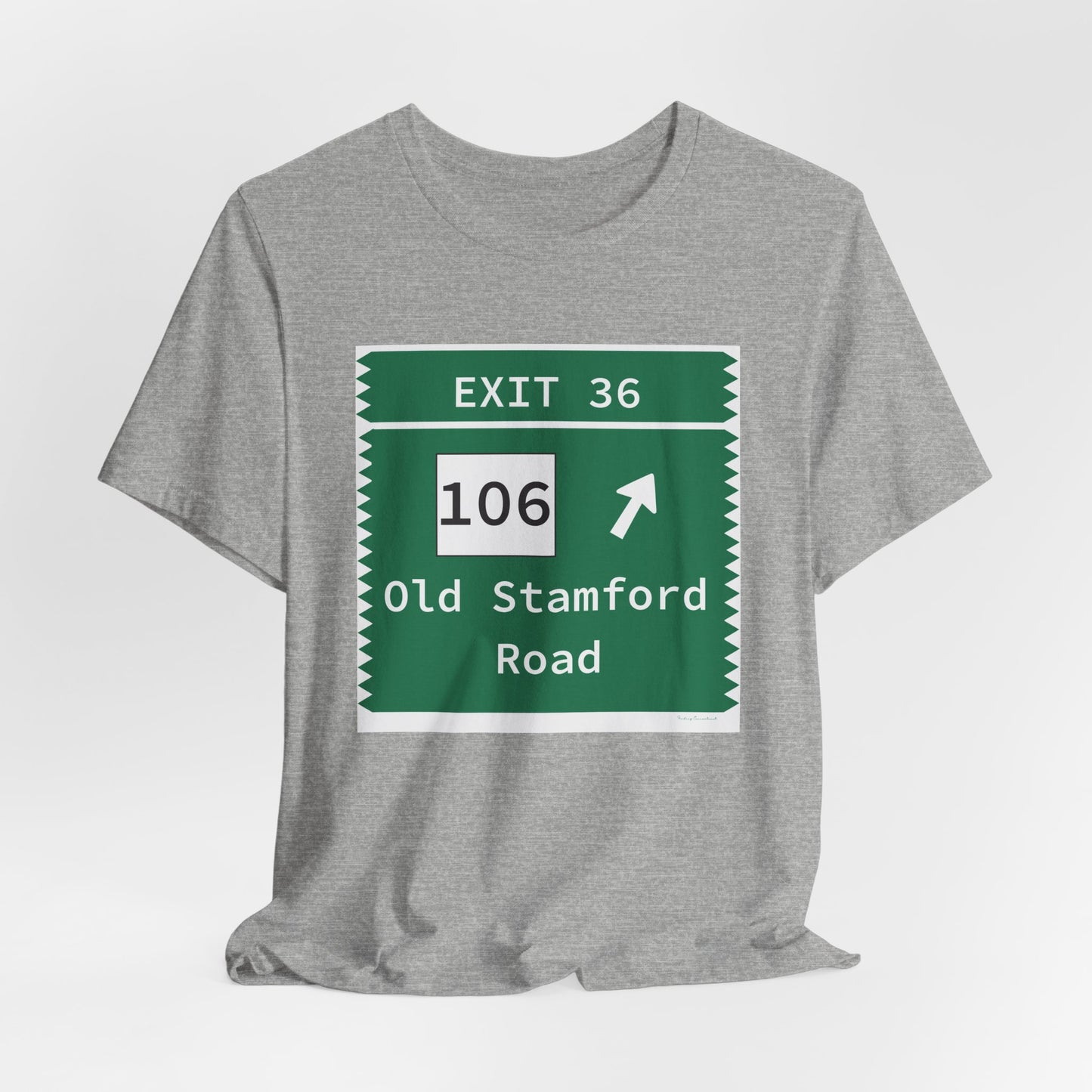 Vintage Merritt Parkway Exit 36 Sign Unisex Jersey Short Sleeve T-Shirt