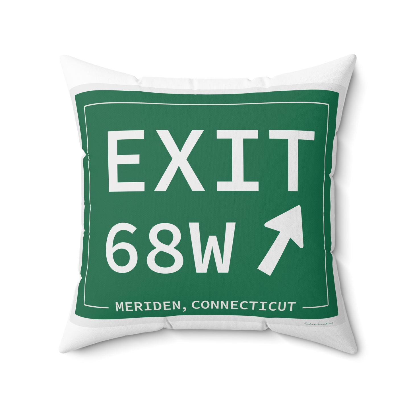 Vintage Exit 68W WCP Sign Spun Polyester Square Pillow