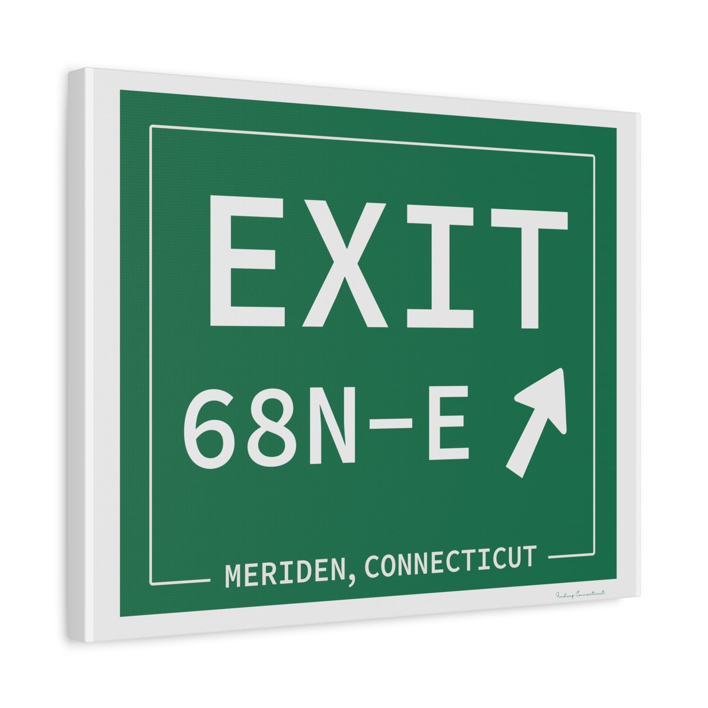 Vintage Exit 68N-E WCP Sign Matte Canvas, Stretched, 1.25"