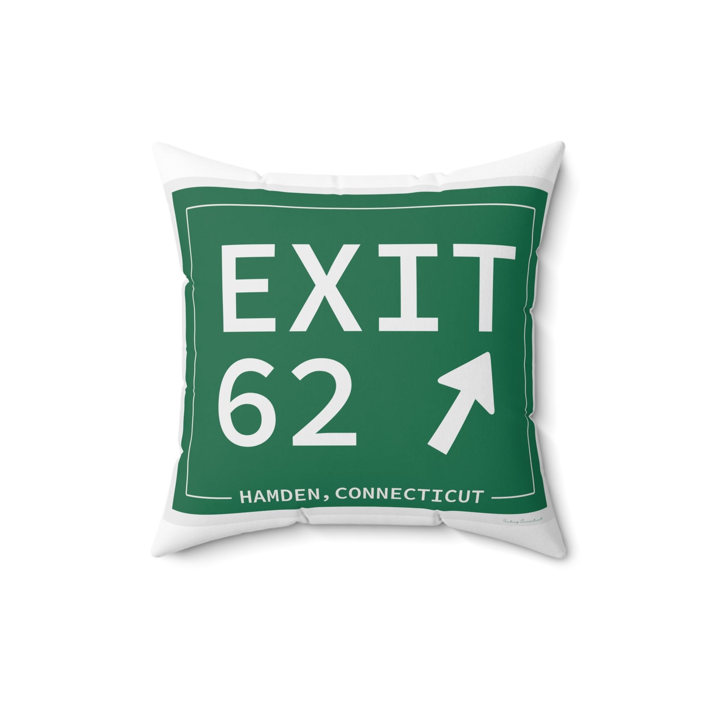 Vintage Exit 62 WCP Sign Spun Polyester Square Pillow