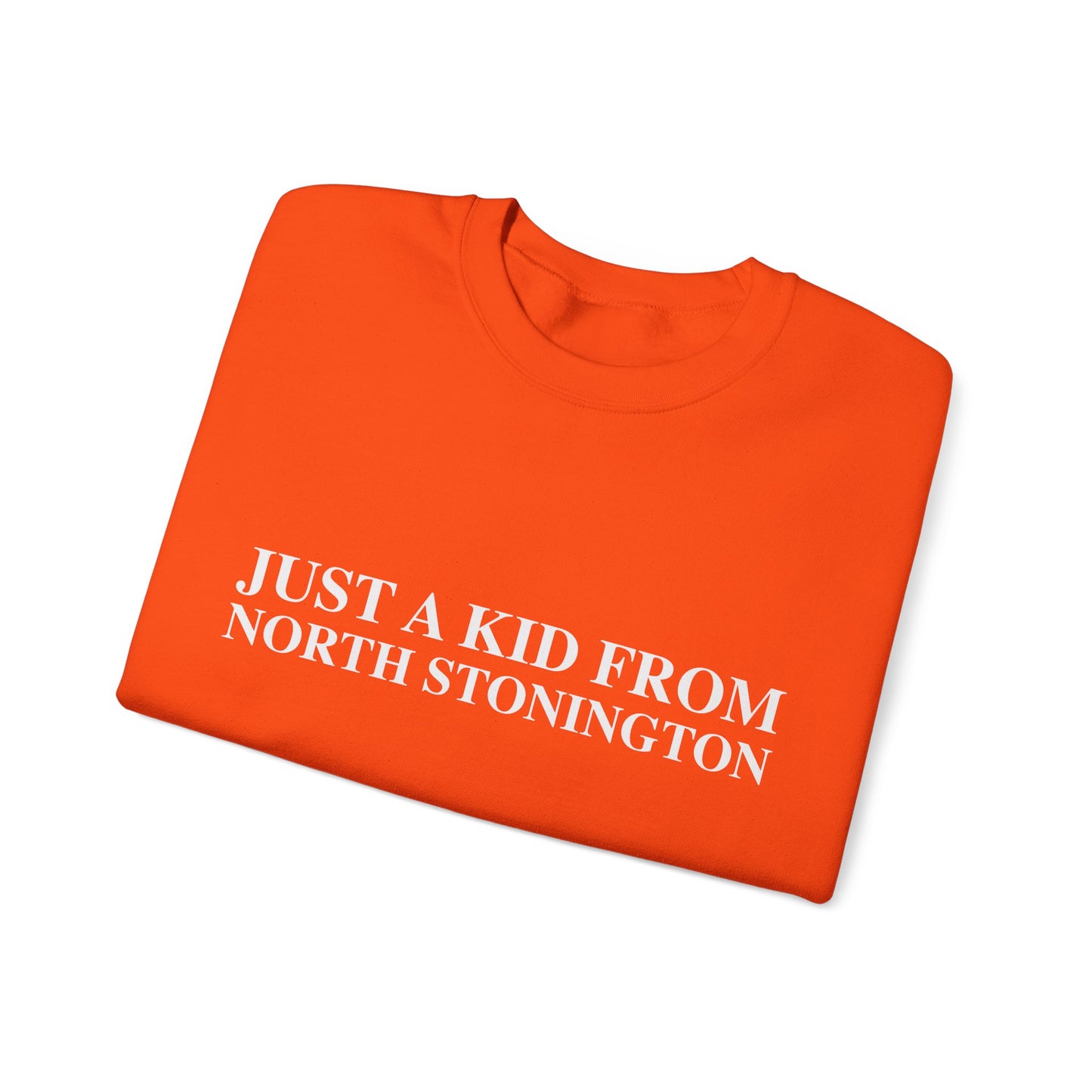 Just a kid from North Stonington Unisex Heavy Blend™ Crewneck Sweatshirt