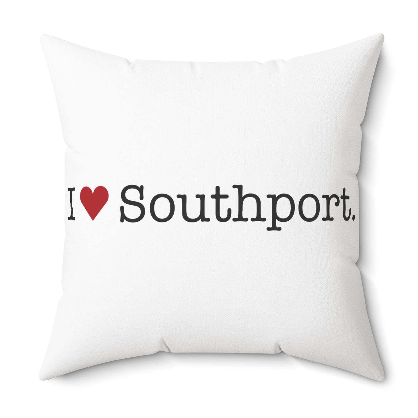 I Heart Southport. Spun Polyester Square Pillow