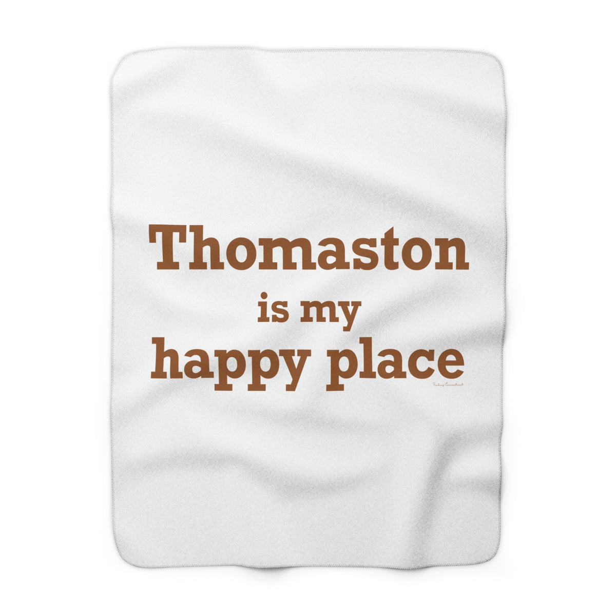Thomaston is My Happy Place Sherpa Fleece Blanket