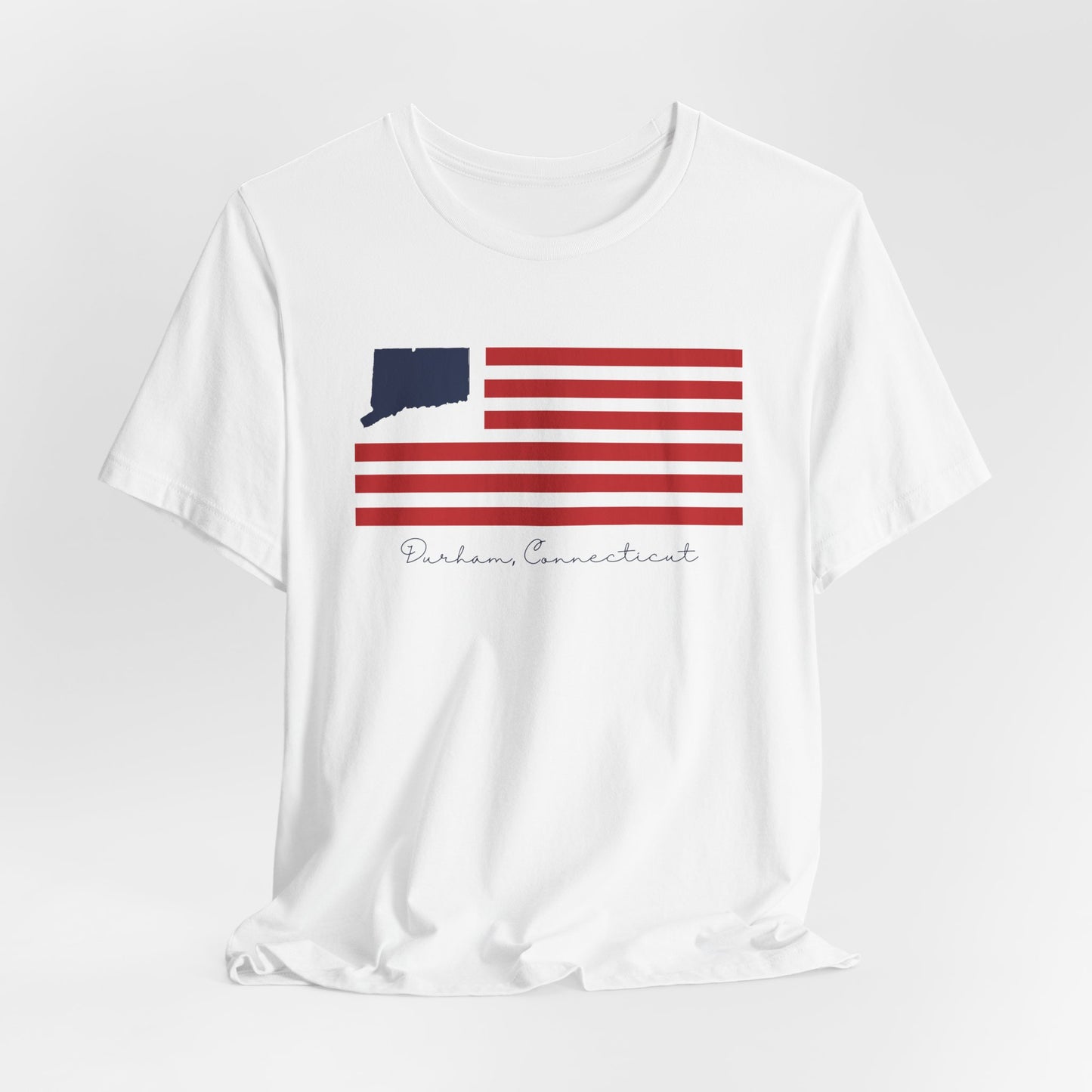 Durham Connecticut Flag Unisex Jersey Short Sleeve T-Shirt