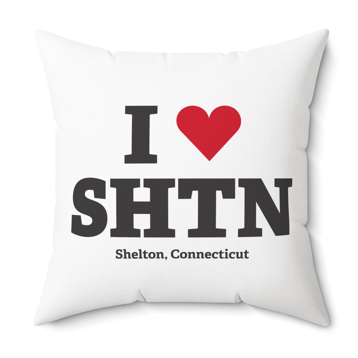 I Heart SHTN Spun Polyester Square Pillow