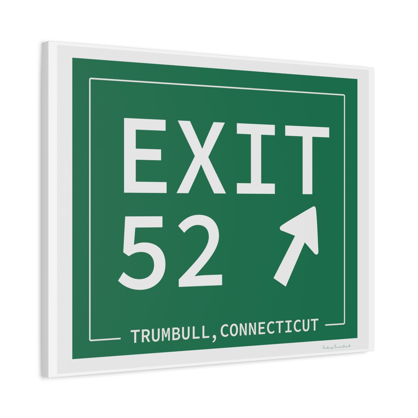 Vintage Exit 52 Merritt Parkway Sign Matte Canvas, Stretched, 1.25"