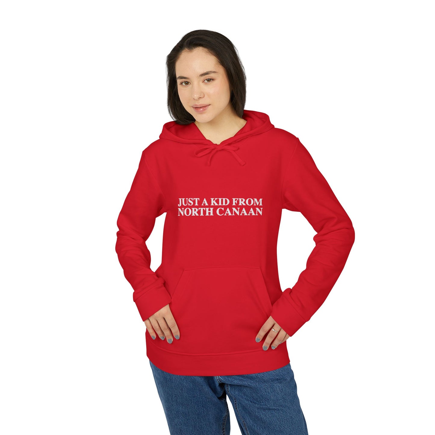 Just a kid from North Canaan adidas Unisex Fleece Hoodie
