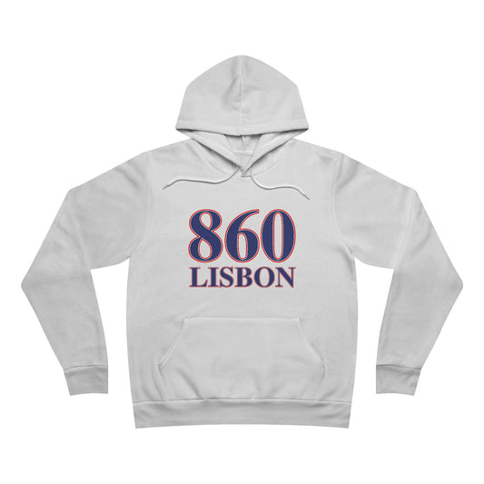 860 Lisbon Red White & Blue Unisex Sponge Fleece Pullover Hoodie