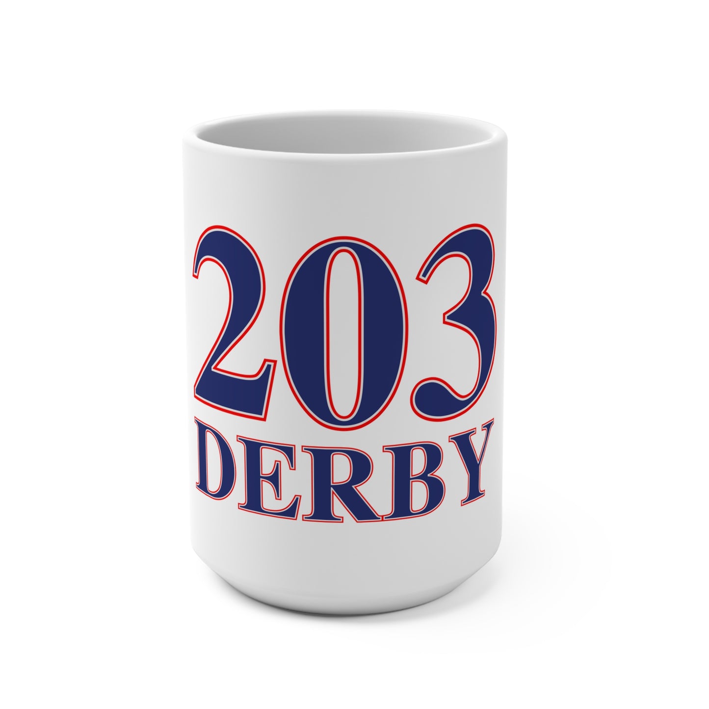 203 Derby Red White & Blue Mug 15oz