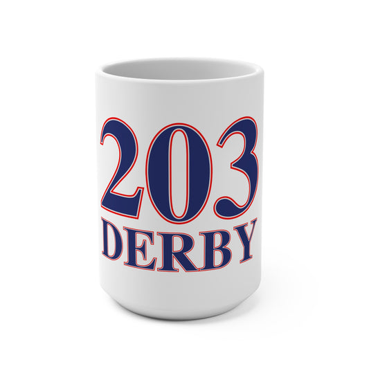 203 Derby Red White & Blue Mug 15oz