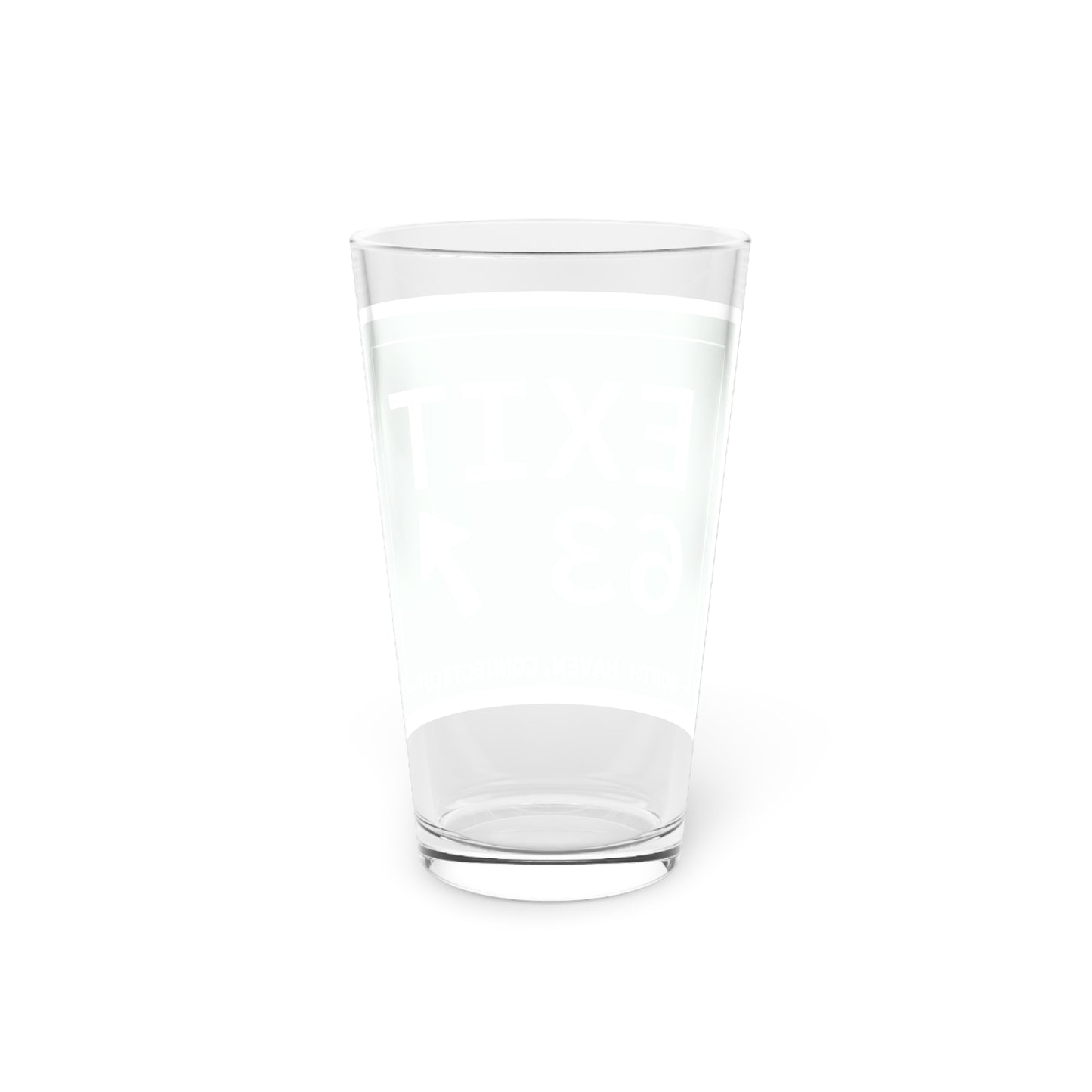 Vintage Exit 63 WCP Sign Pint Glass, 16oz