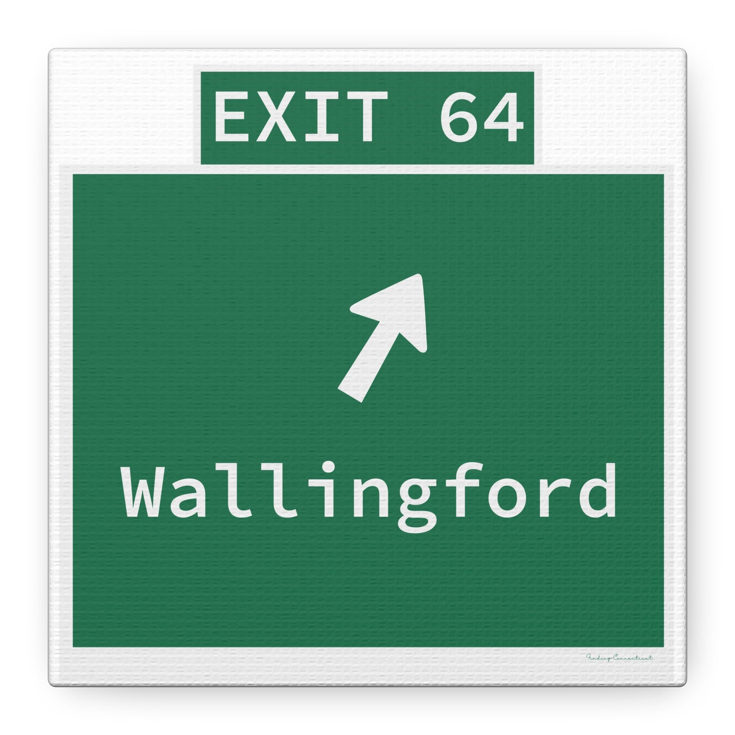 Vintage WCP Exit 64 Sign Matte Canvas, Stretched, 1.25"