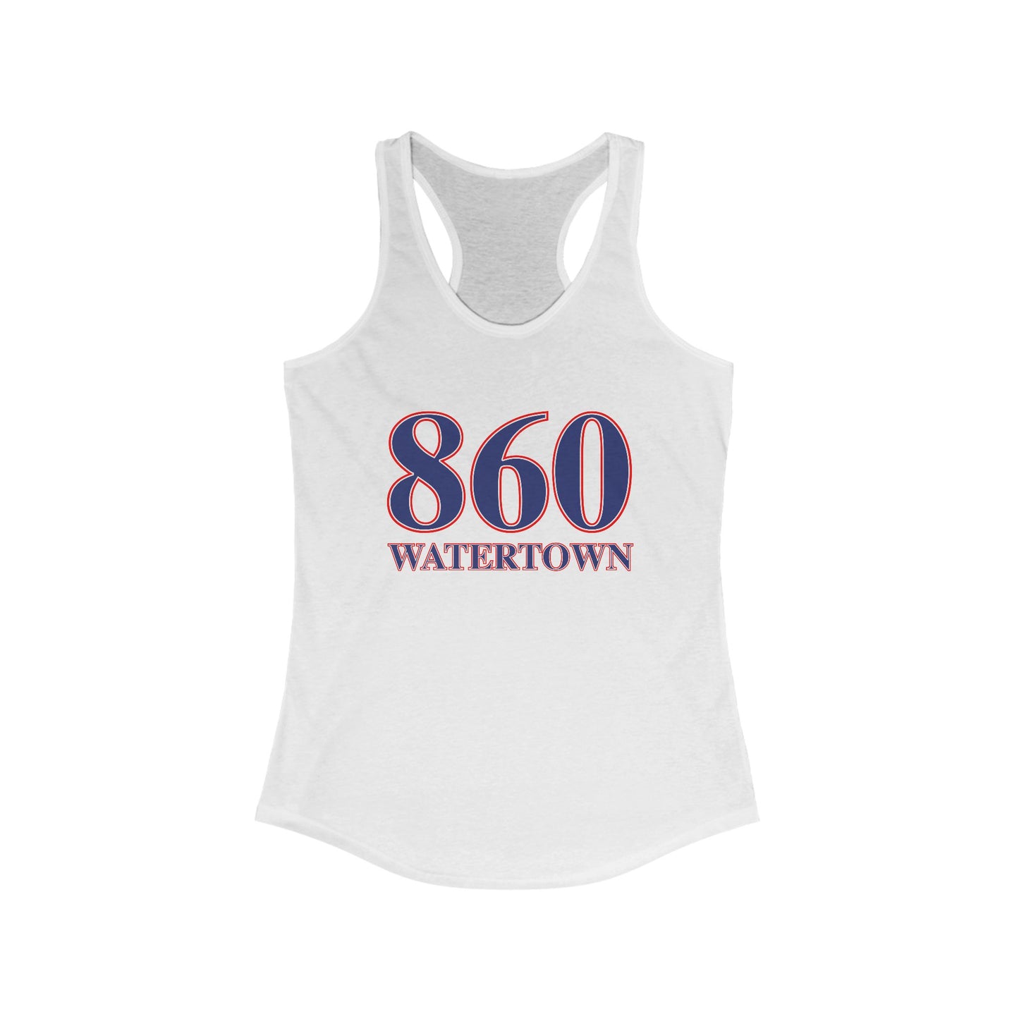 860 Watertown Red White & Blue Women's Ideal Racerback Tank Top