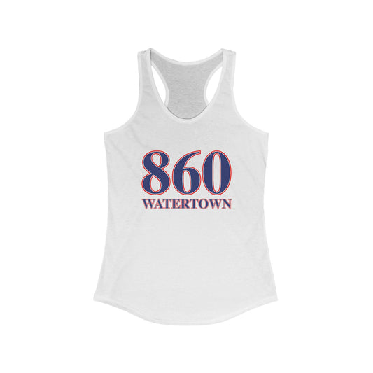 860 Watertown Red White & Blue Women's Ideal Racerback Tank Top