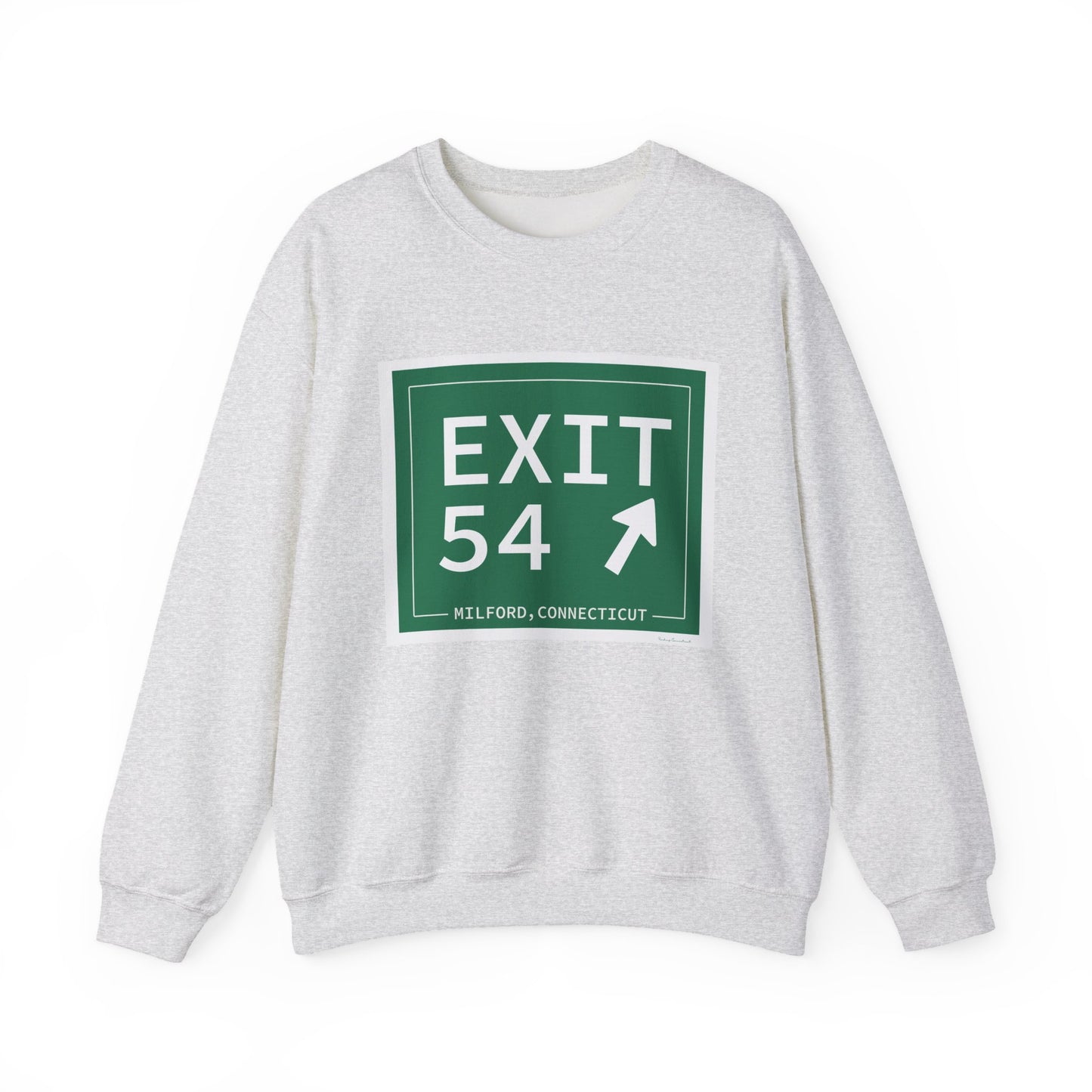Vintage Exit 54 Merritt Parkway Sign Unisex Heavy Blend™ Crewneck Sweatshirt