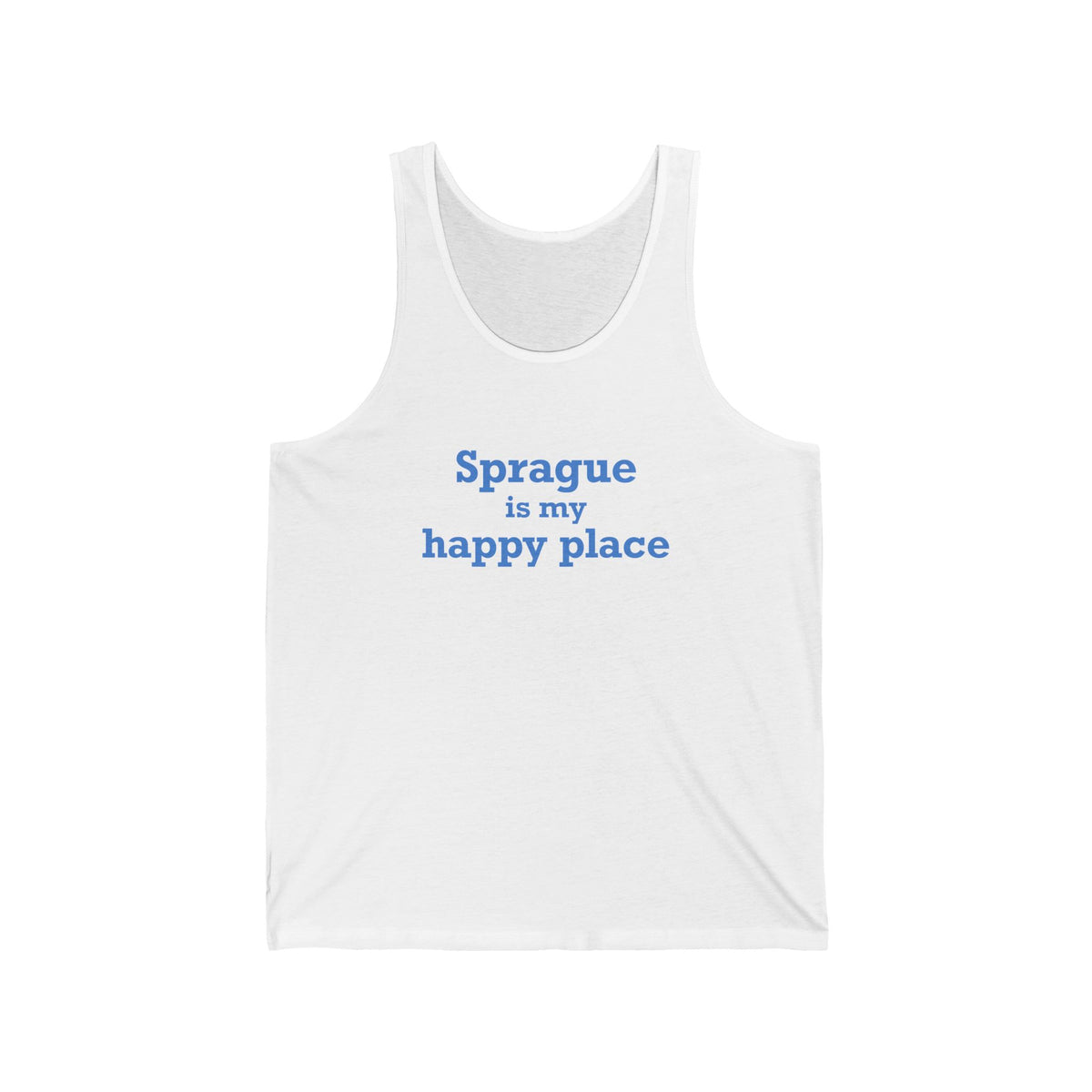 Sprague is My Happy Place Unisex Jersey Tank Top