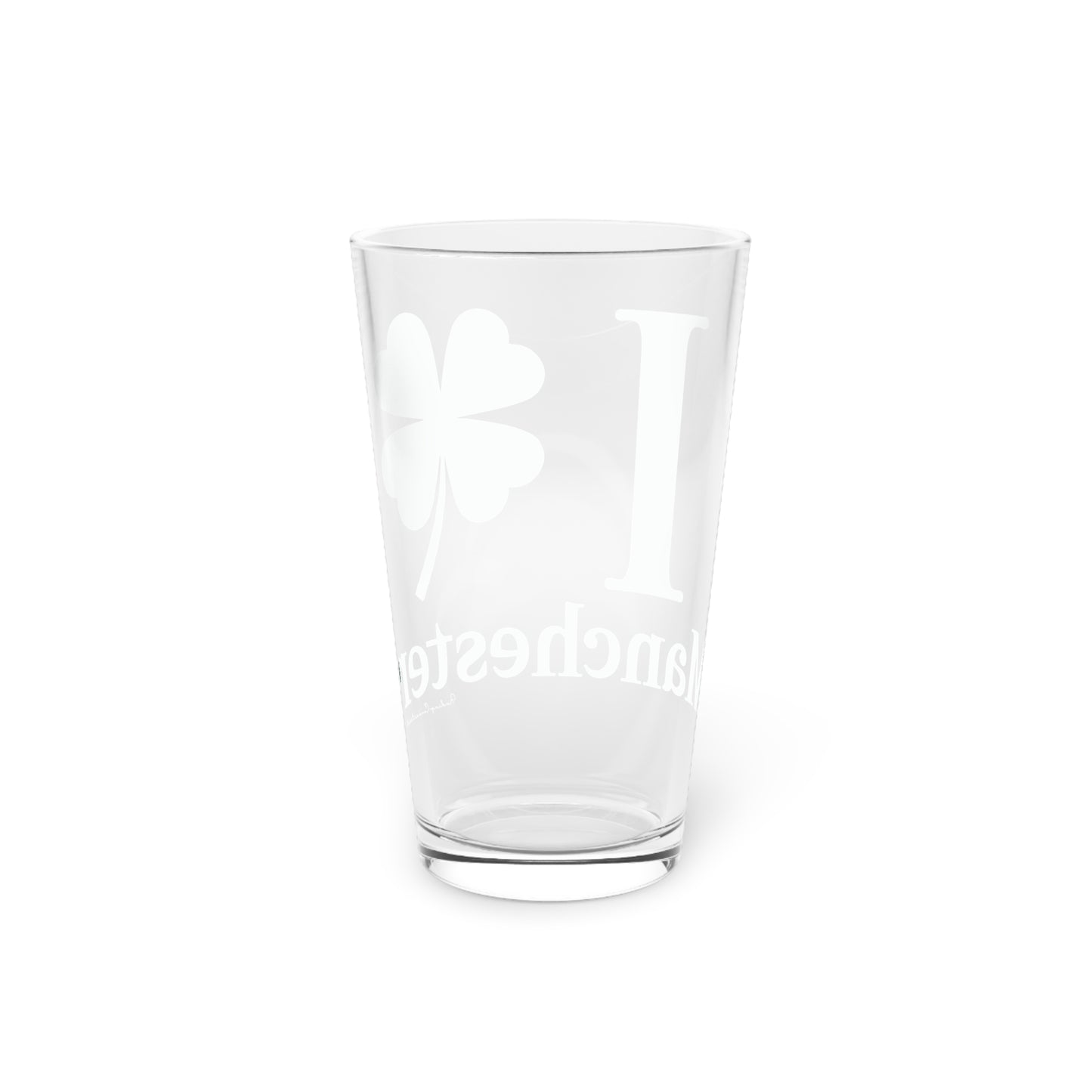 I Clover Manchester Pint Glass, 16oz