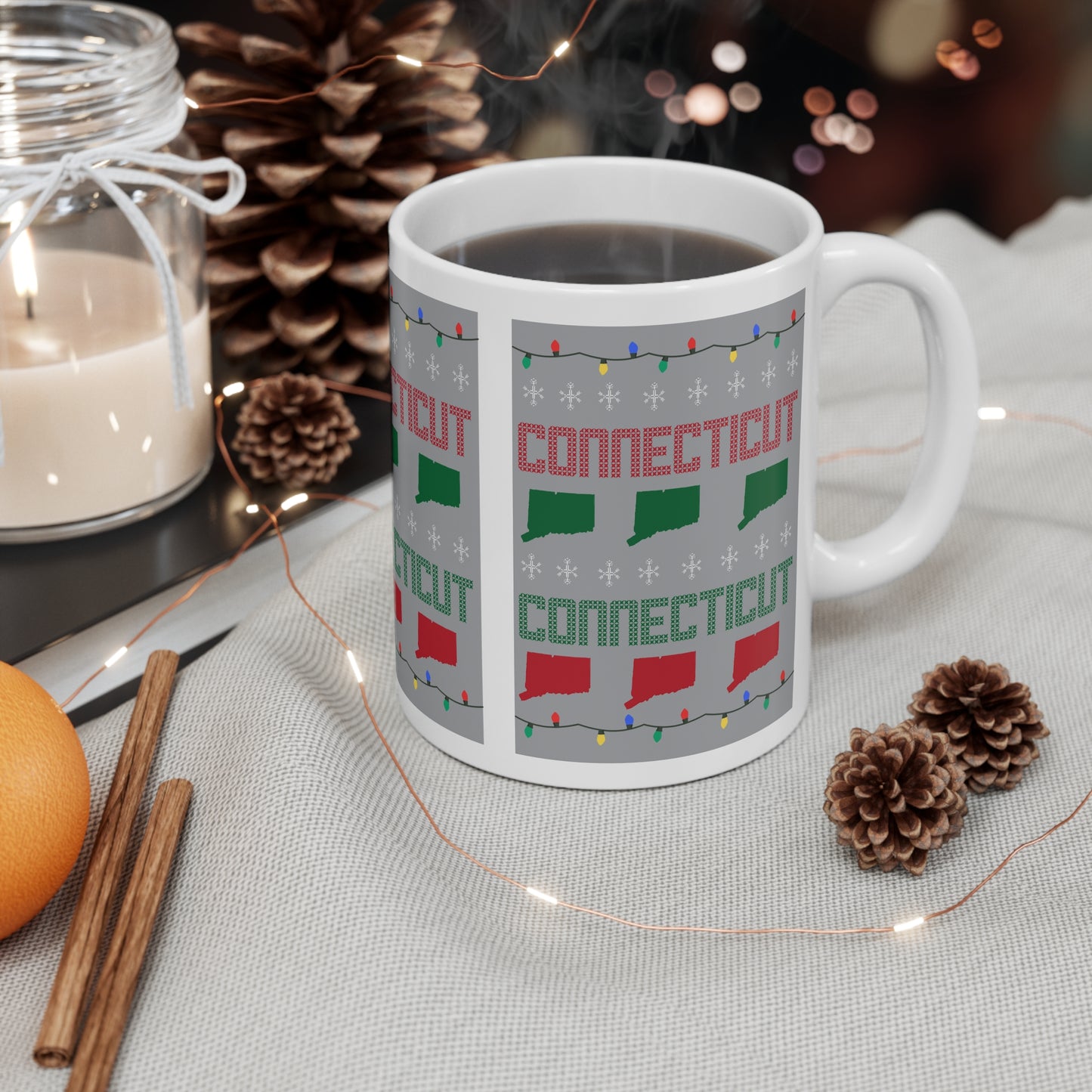 Connecticut Ugly Holiday Mug 11oz