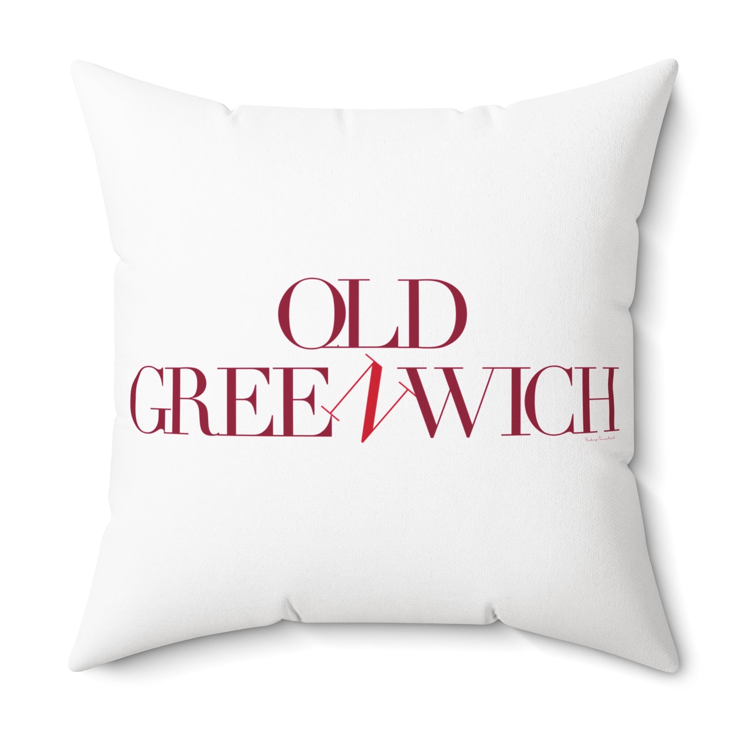 41 Tilt Old Greenwich Spun Polyester Square Pillow
