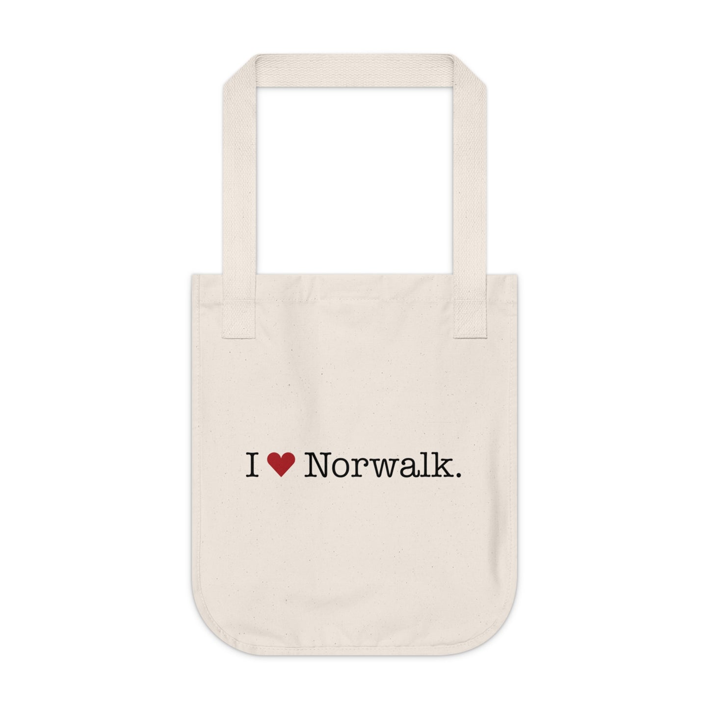 I Heart Norwalk. Organic Canvas Tote Bag