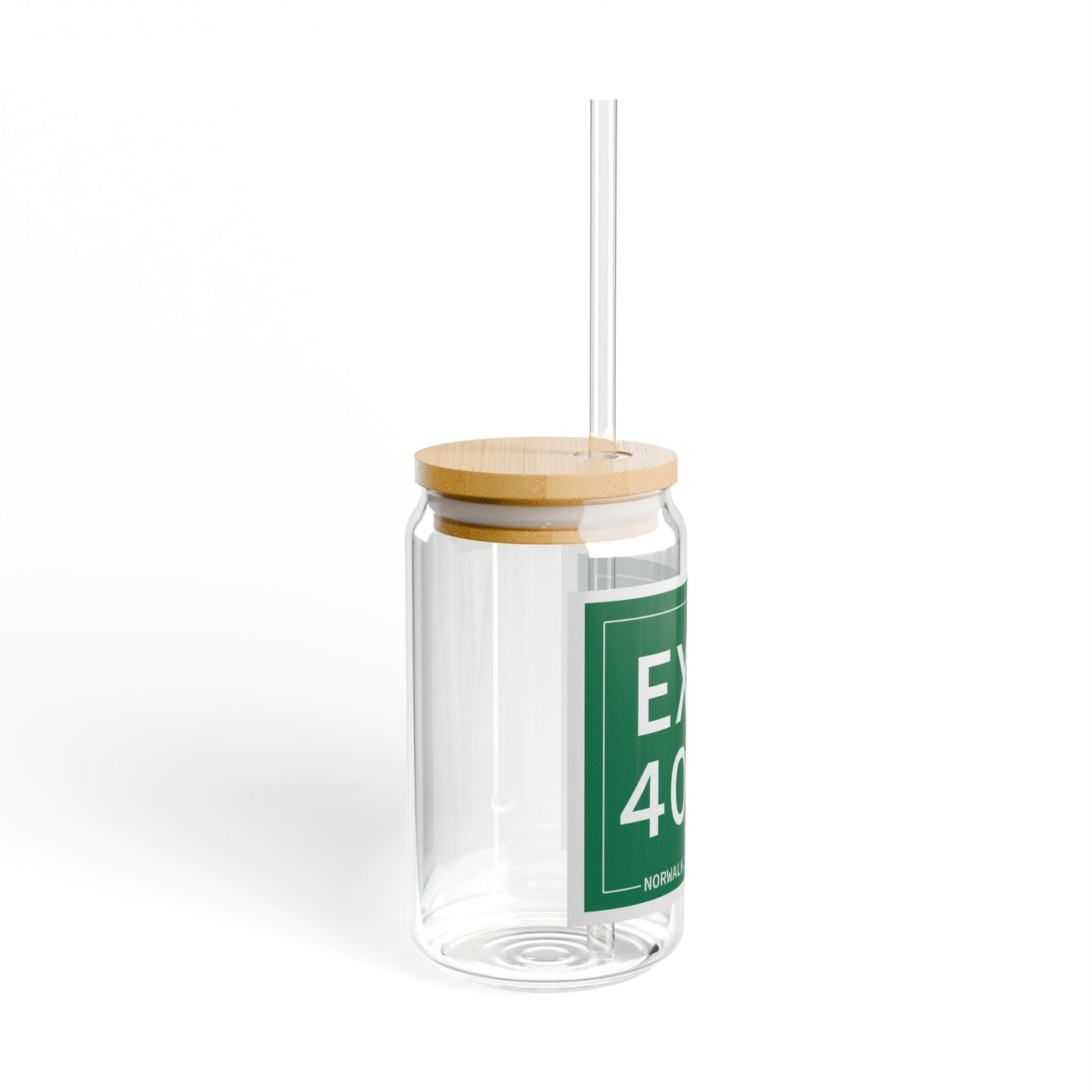 Vintage Exit 40A Merritt Parkway Sign Sipper Glass, 16oz