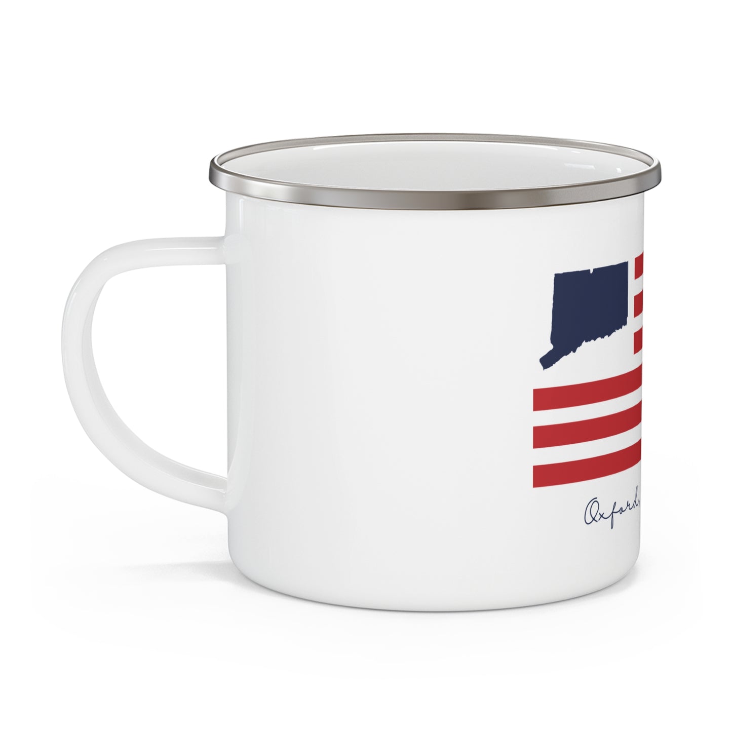 Oxford Connecticut Flag Enamel Camping Mug