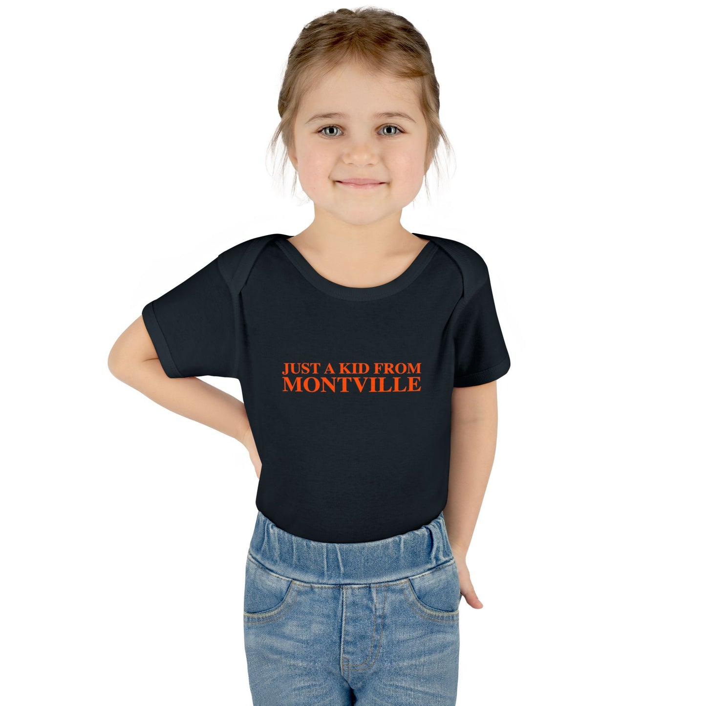 Just a kid from Montville Infant Baby Rib Bodysuit