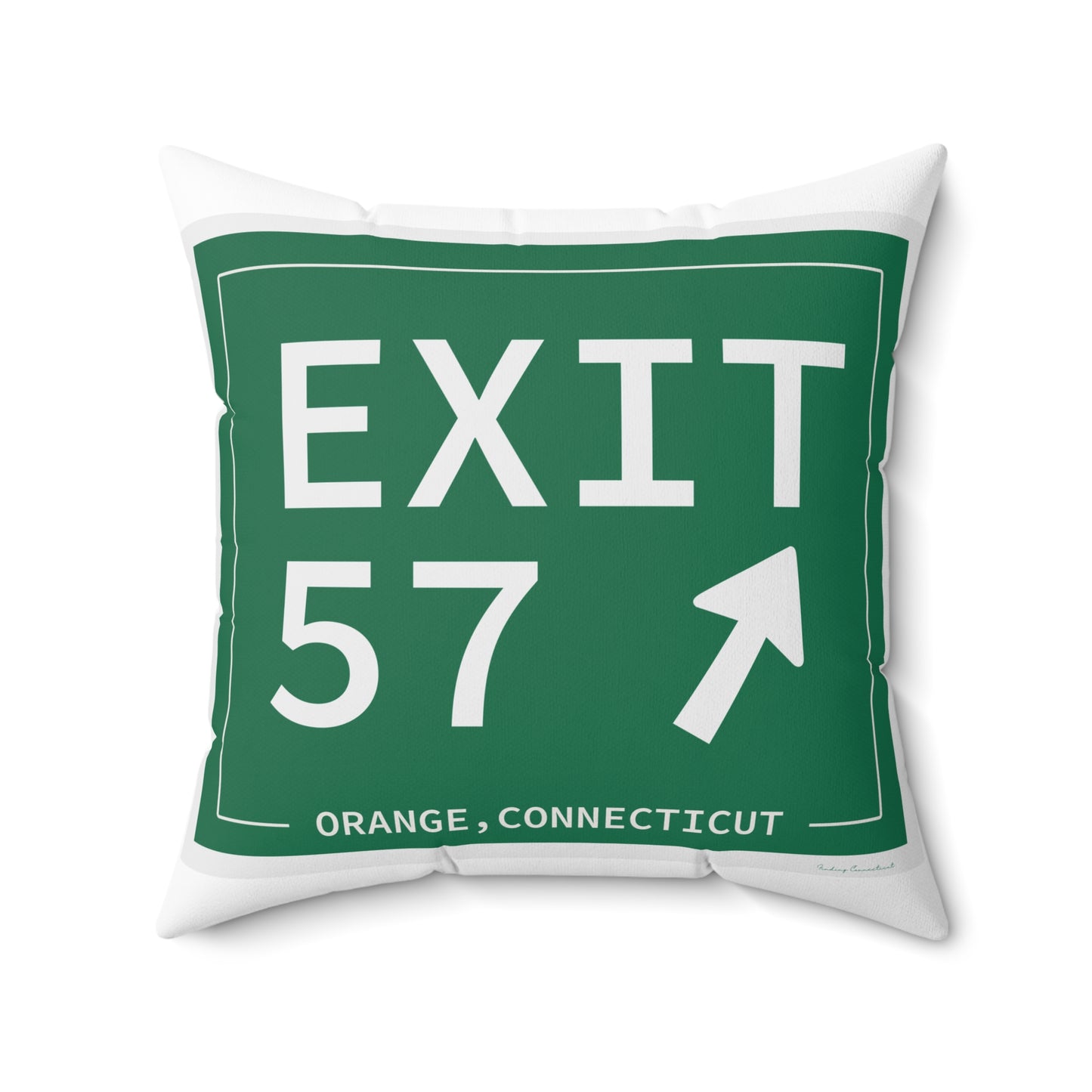 Vintage Exit 57 WCP Sign Spun Polyester Square Pillow