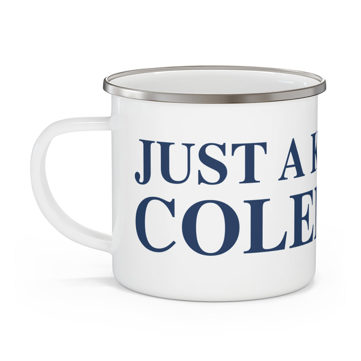Just a kid from Colebrook Enamel Camping Mug