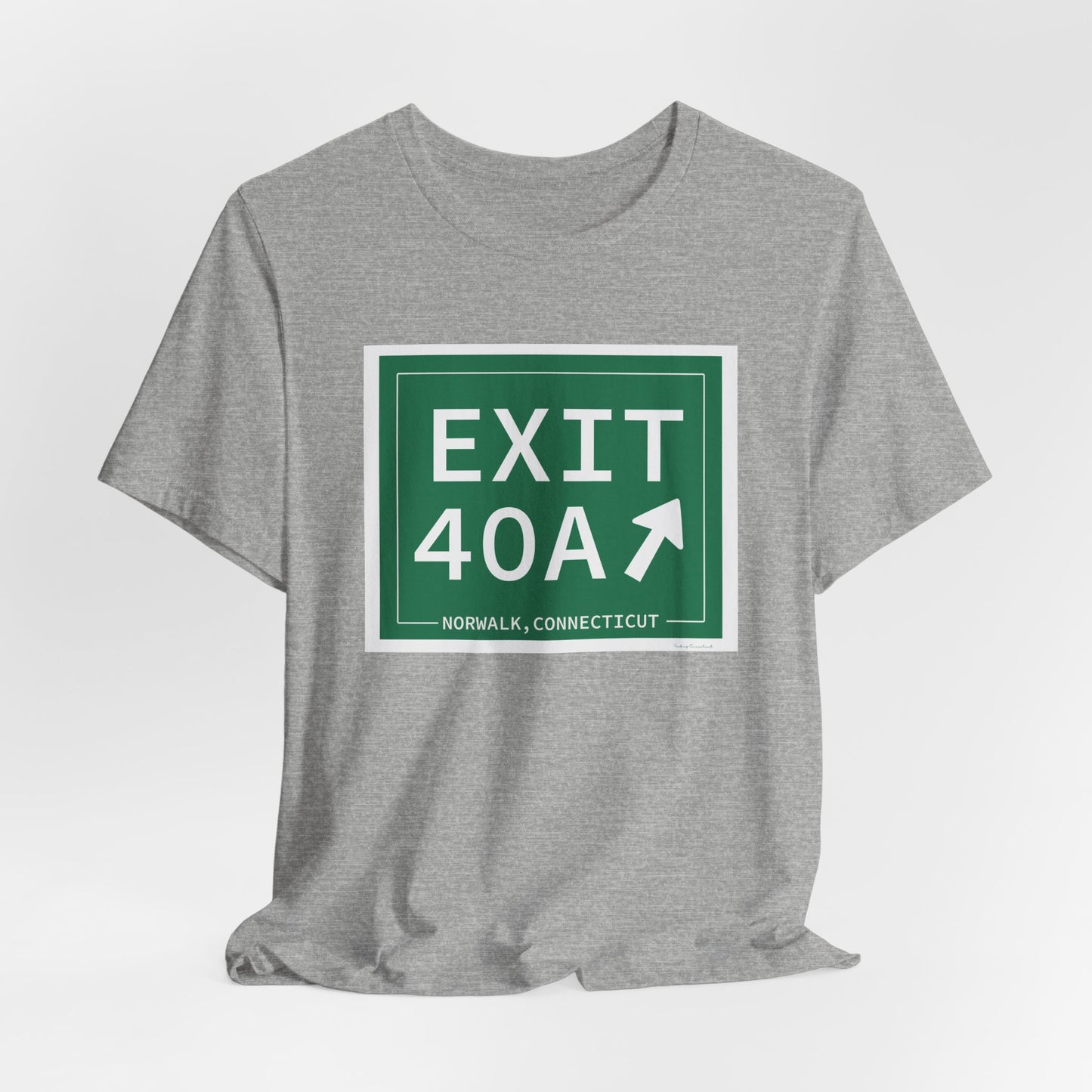 Vintage Exit 40A Merritt Parkway Sign Unisex Jersey Short Sleeve T-Shirt