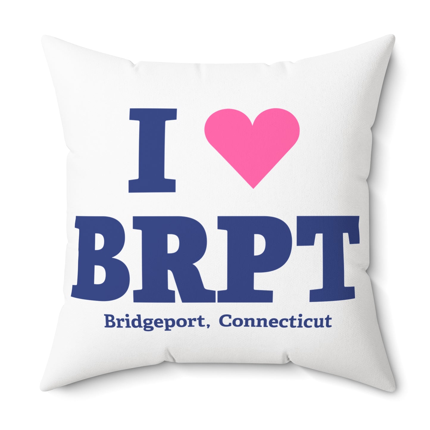 I Heart BRPT Spun Polyester Square Pillow