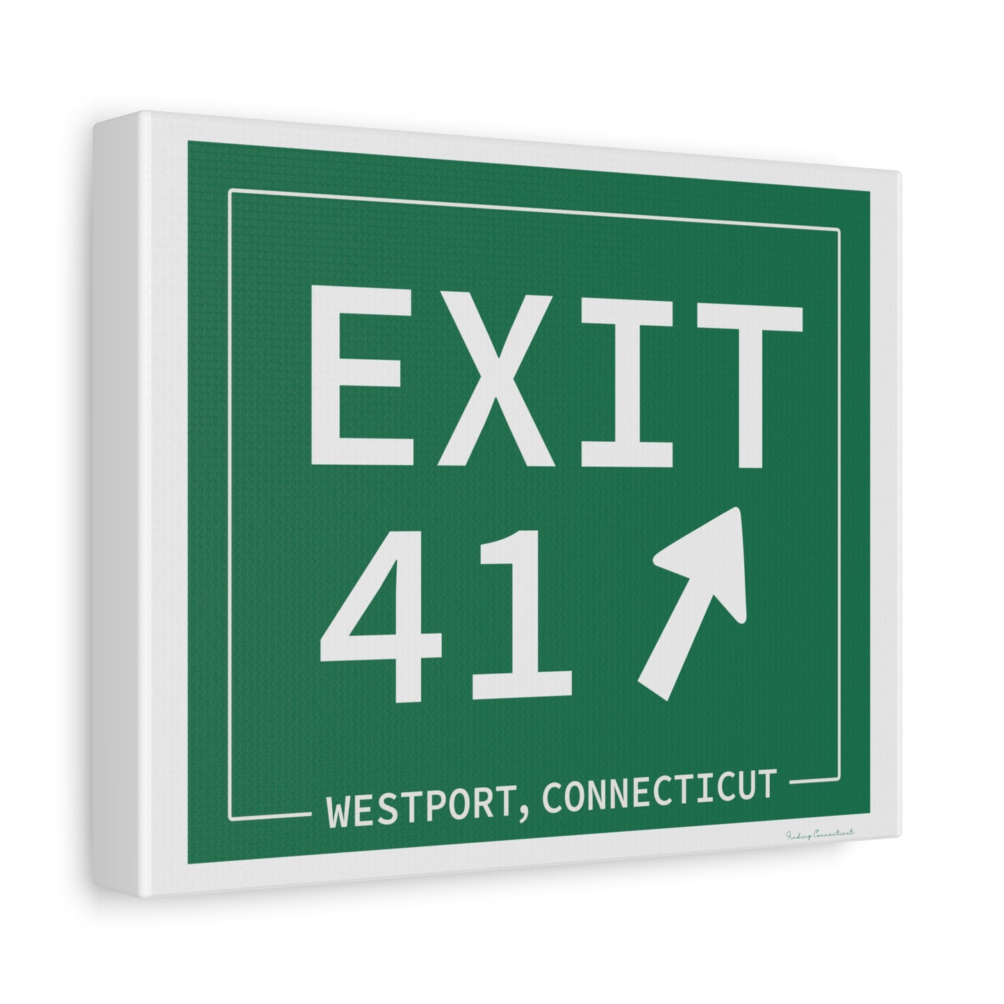 Vintage Exit 41 Merritt Parkway Sign Matte Canvas, Stretched, 1.25"