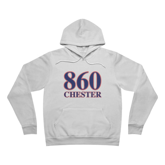 860 Chester Red White & Blue Unisex Sponge Fleece Pullover Hoodie