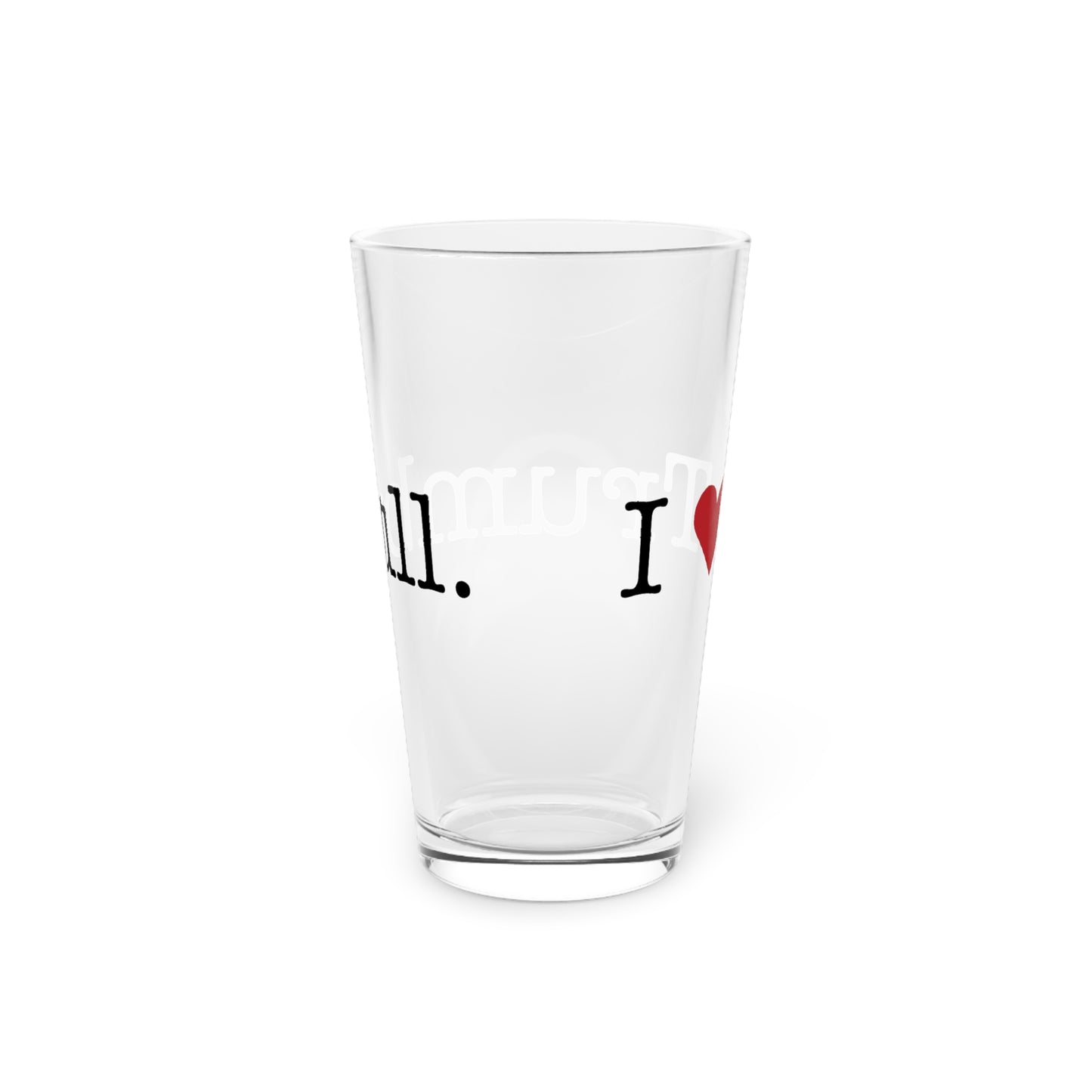 I Heart Trumbull. Pint Glass, 16oz