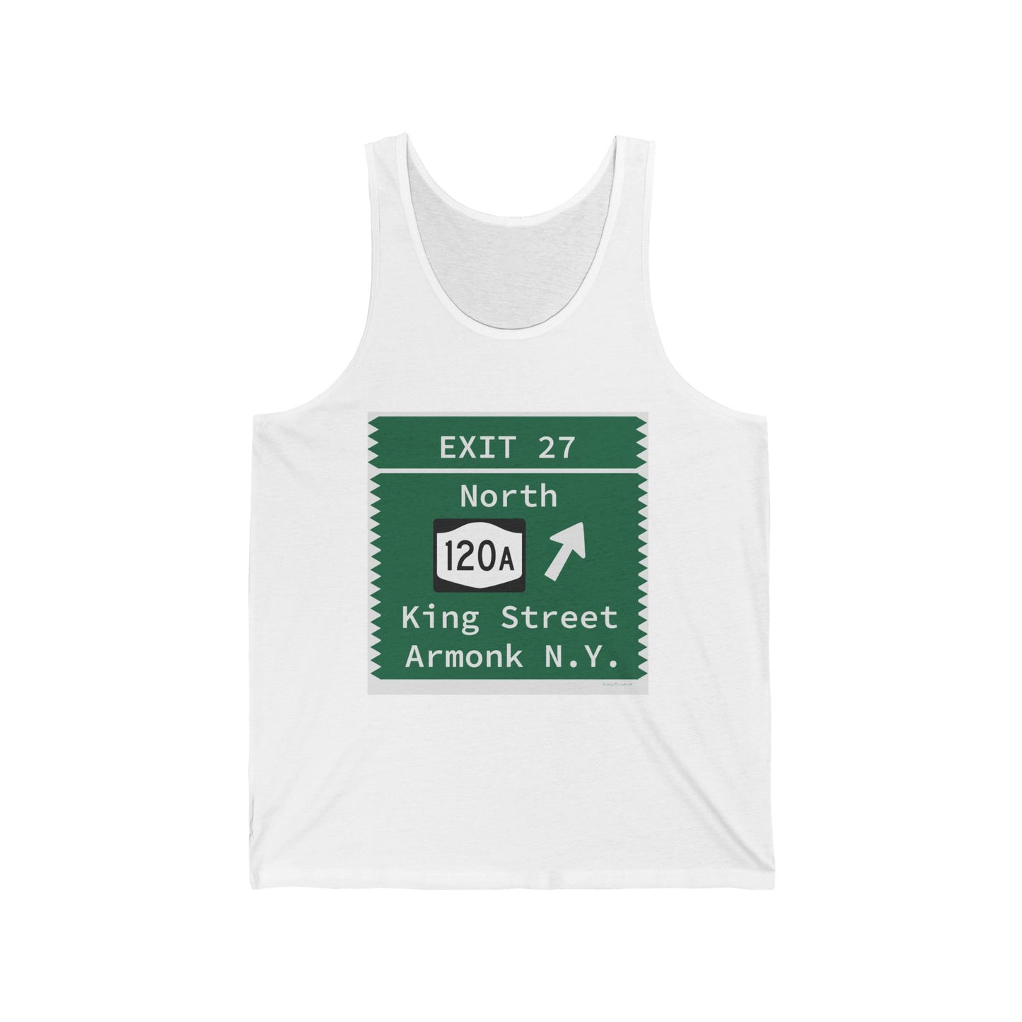 Vintage Merritt Parkway Exit 27 Sign Unisex Jersey Tank Top