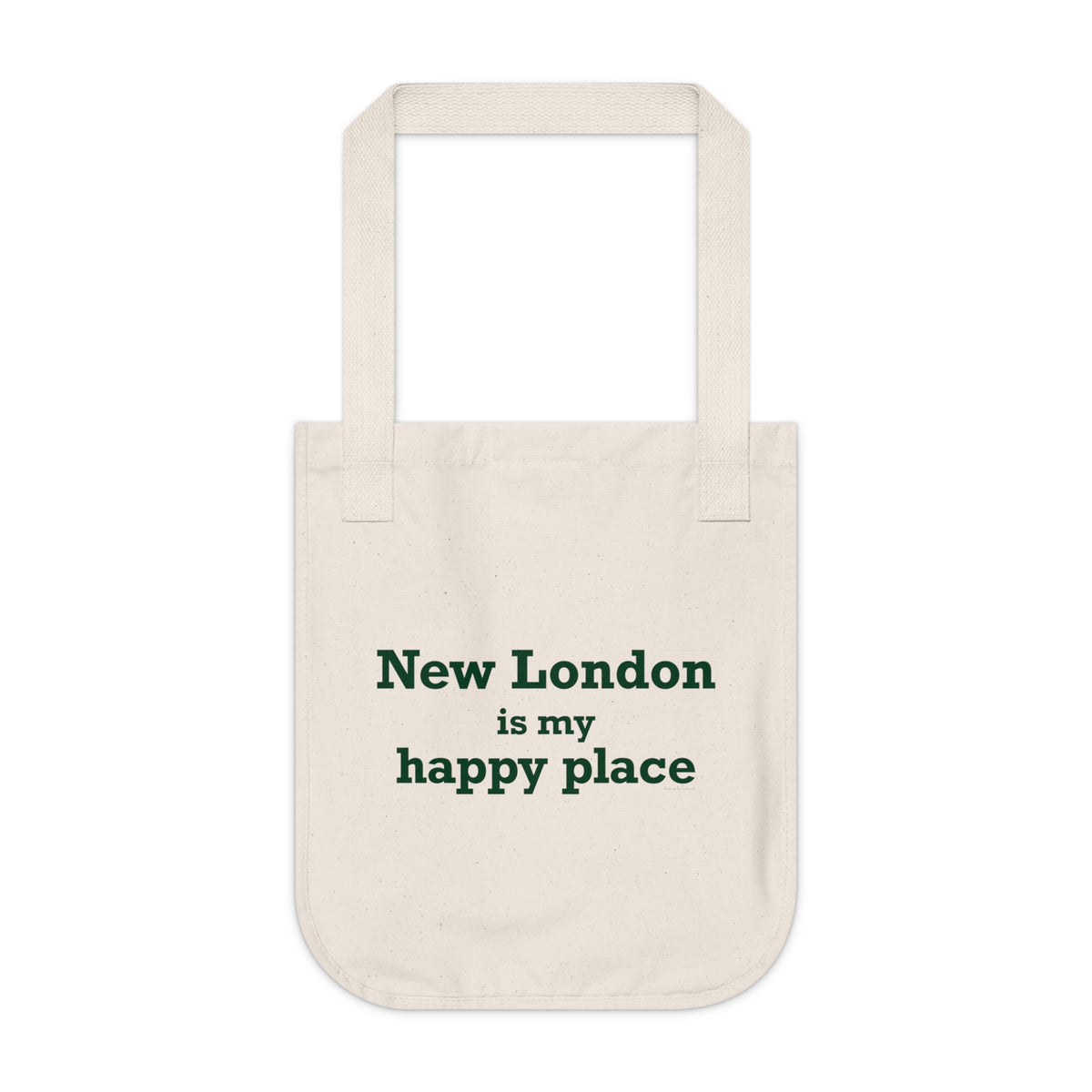 New London is My Happy Place Organic Canvas Tote Bag