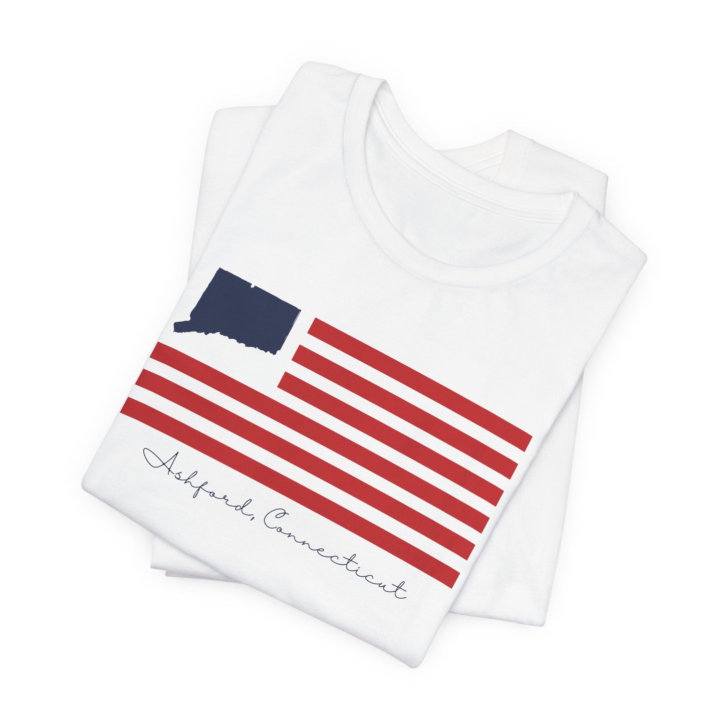 Ashford Connecticut Flag Unisex Jersey Short Sleeve T-Shirt