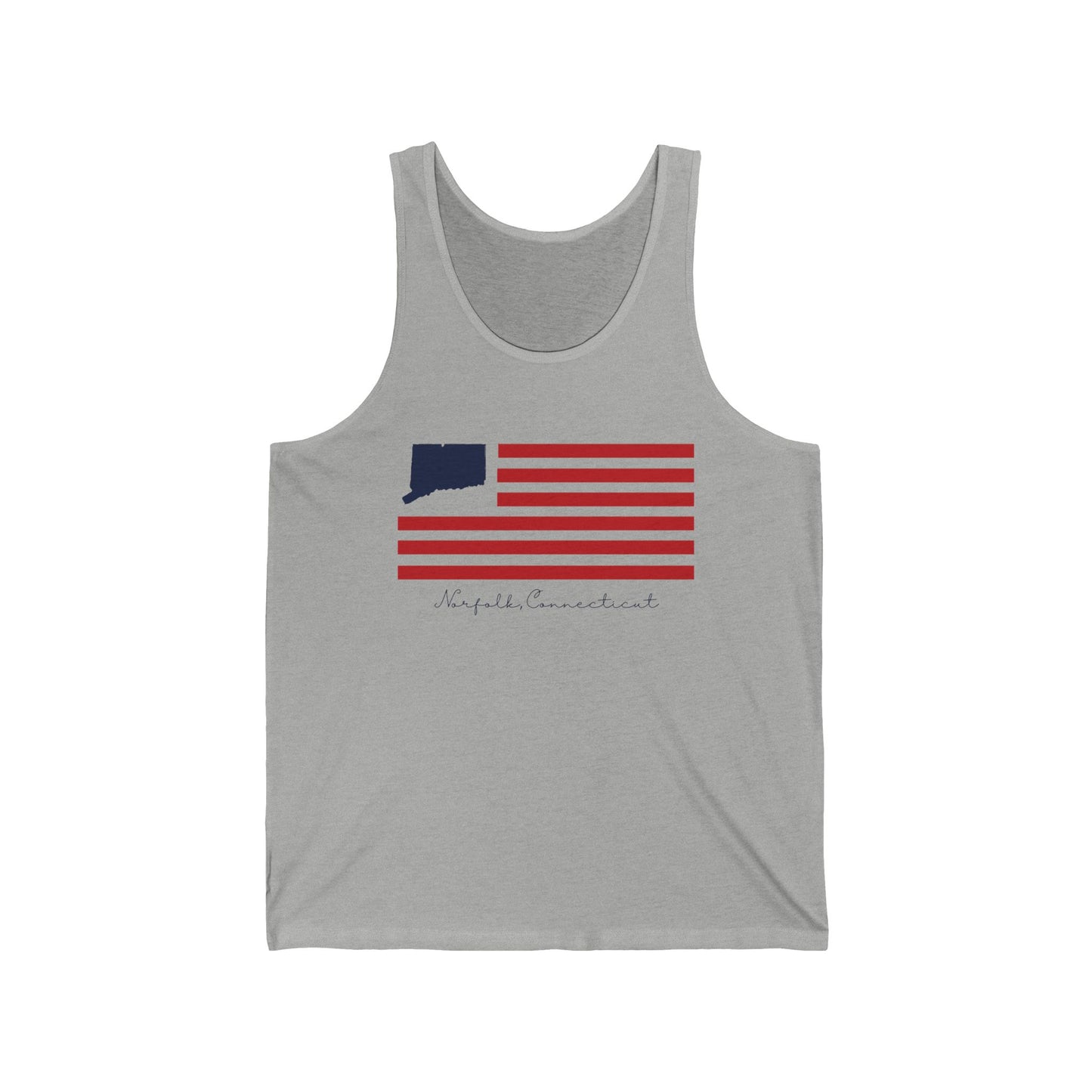 Norfolk Connecticut Flag Unisex Jersey Tank Top