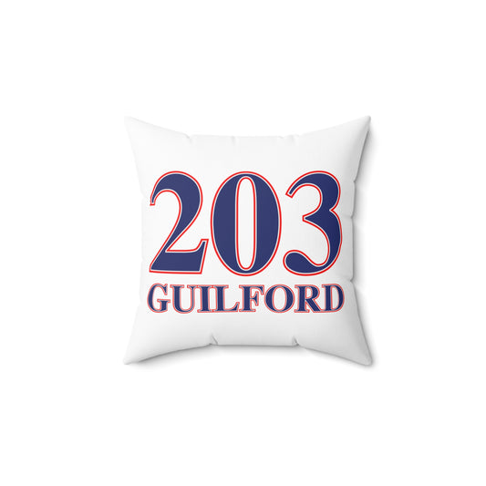 203 Guilford Red White & Blue Spun Polyester Square Pillow