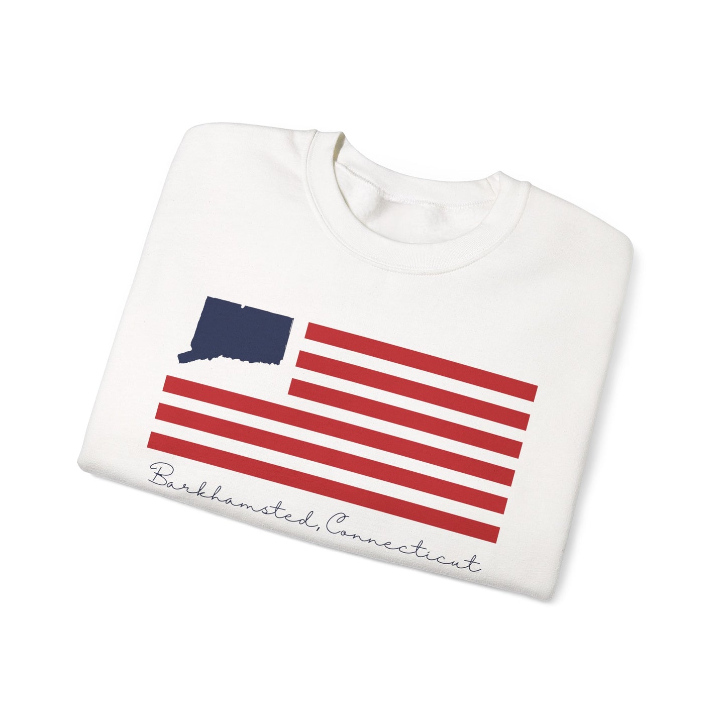 Barkhamsted Connecticut Flag Unisex Heavy Blend™ Crewneck Sweatshirt