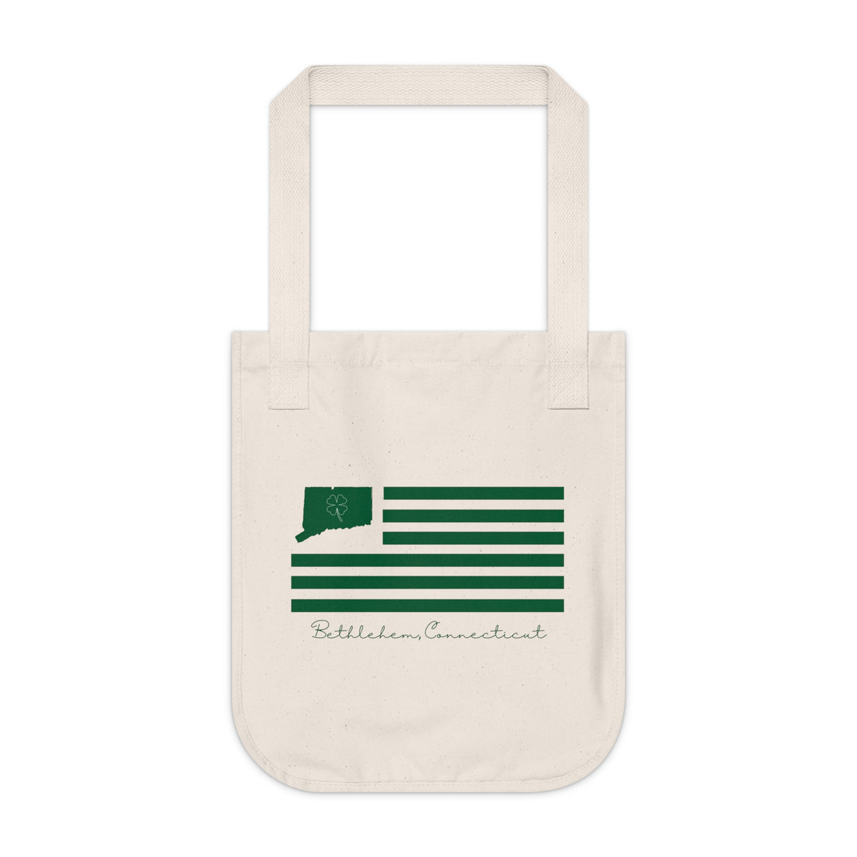 Bethlehem Connecticut St. Patrick’s Day Flag Organic Canvas Tote Bag