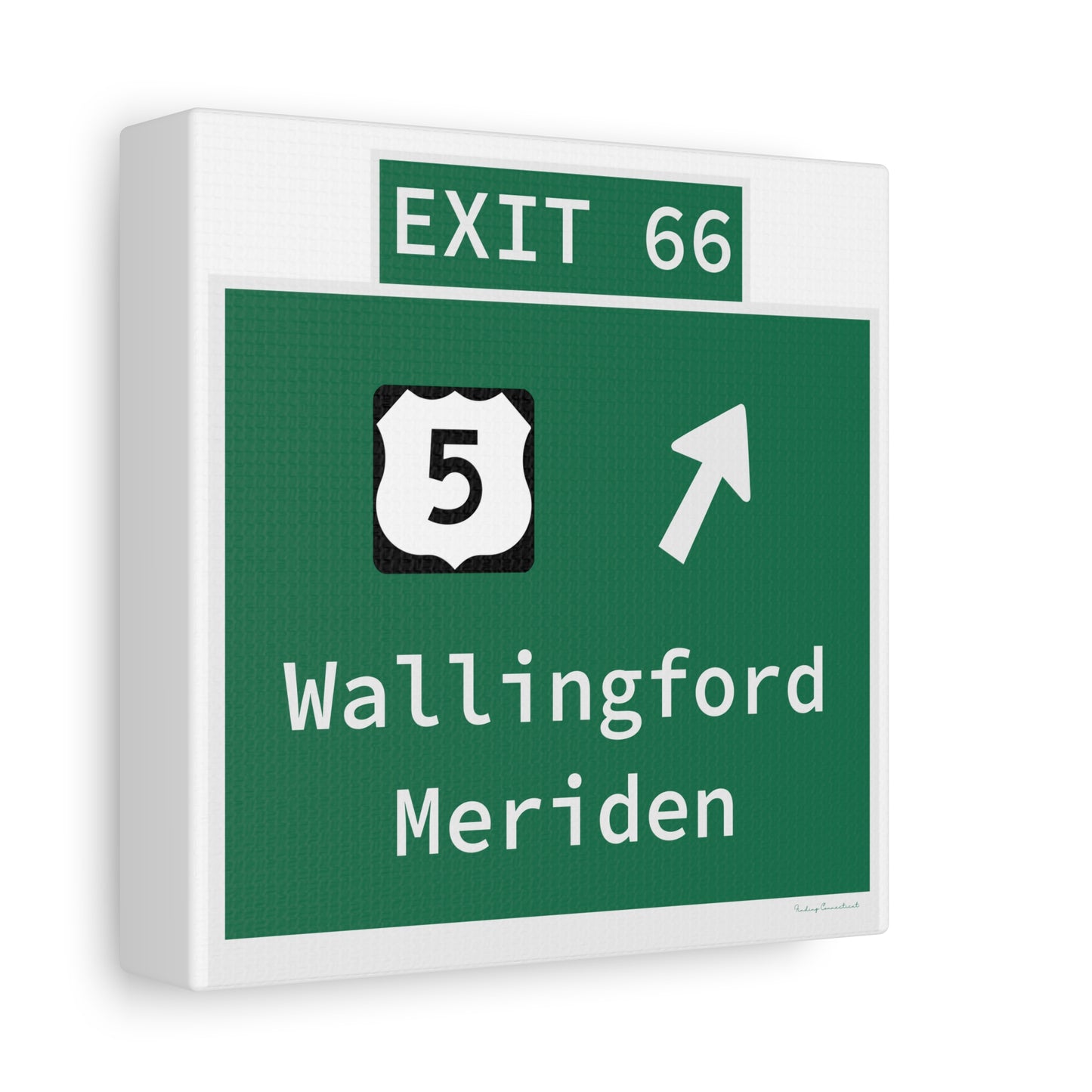 Vintage WCP Exit 66 Sign Matte Canvas, Stretched, 1.25"