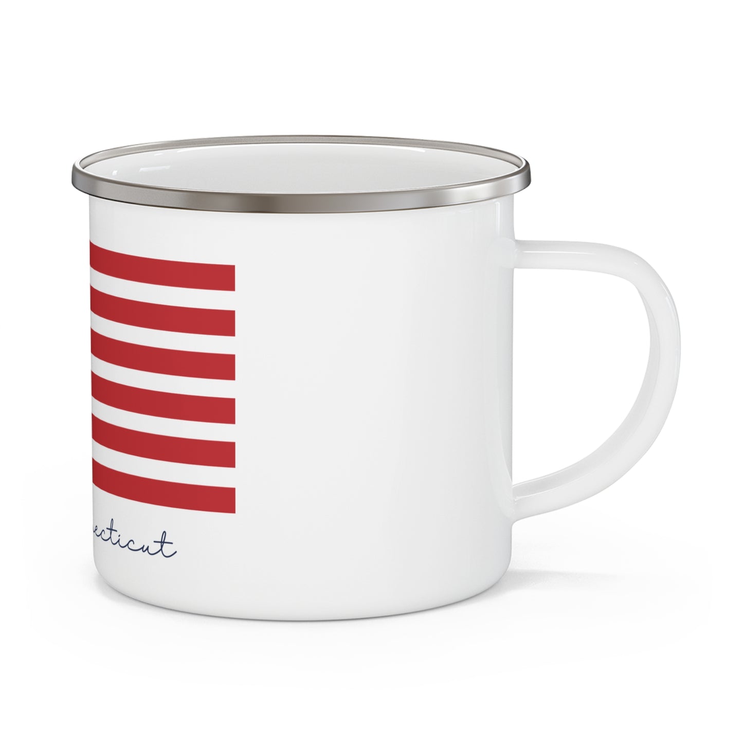 Monroe Connecticut Flag Enamel Camping Mug