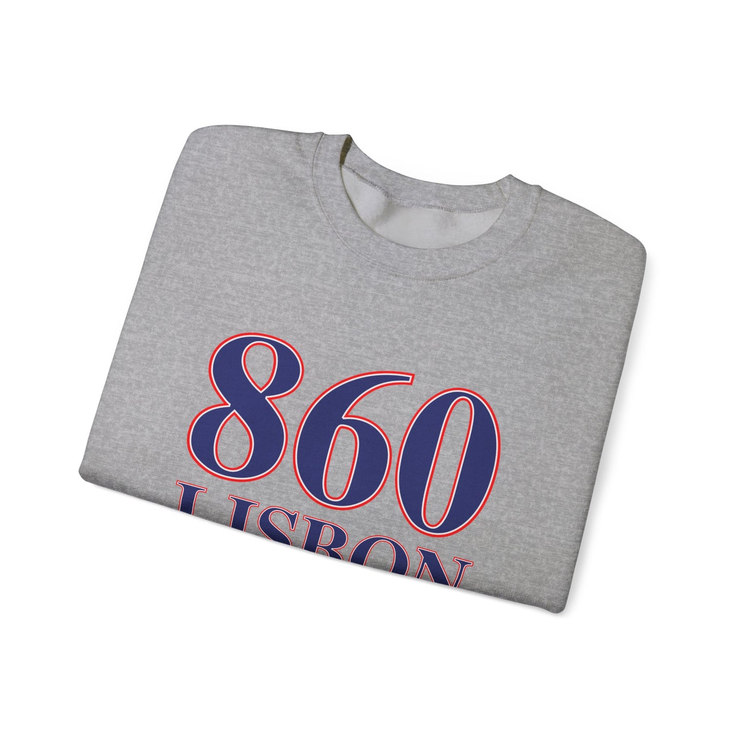 860 Lisbon Red White & Blue Unisex Heavy Blend™ Crewneck Sweatshirt