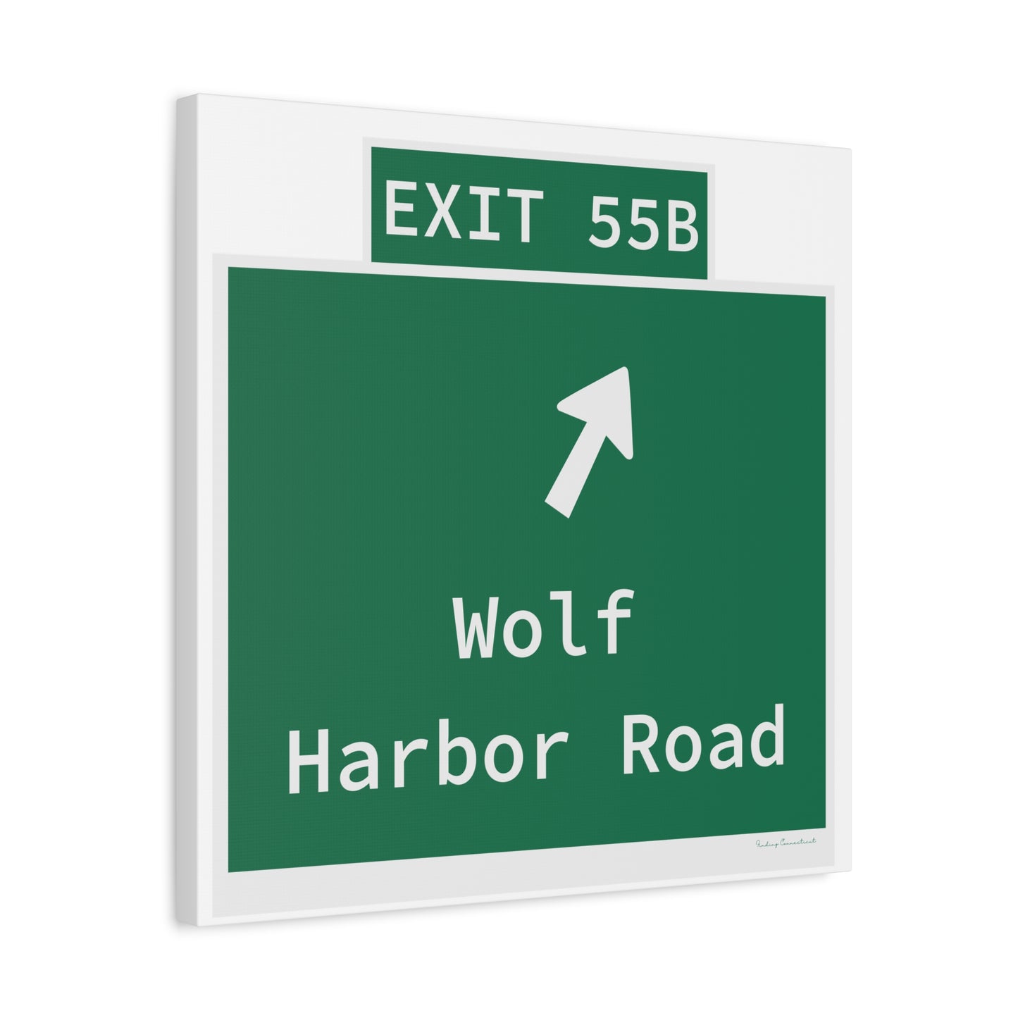 Vintage WCP Exit 55B Sign Matte Canvas, Stretched, 1.25"