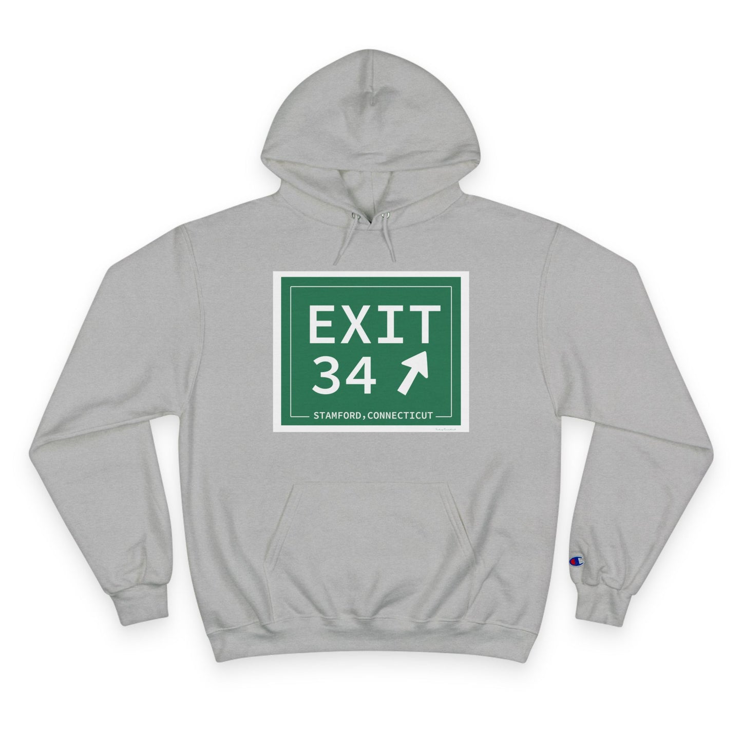 Vintage Exit 34 Merritt Parkway Sign Champion Hoodie