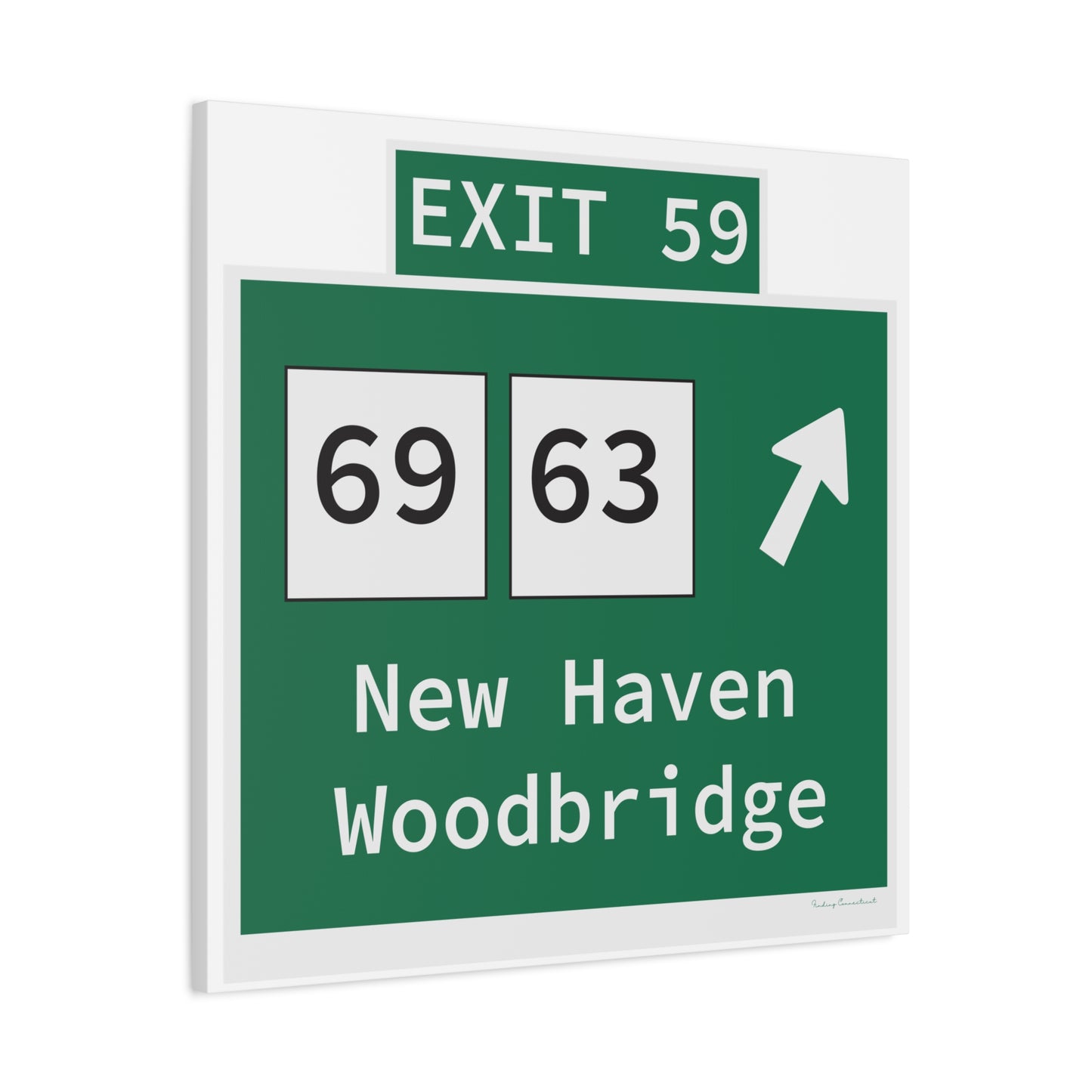 Vintage WCP Exit 59 Sign Matte Canvas, Stretched, 1.25"
