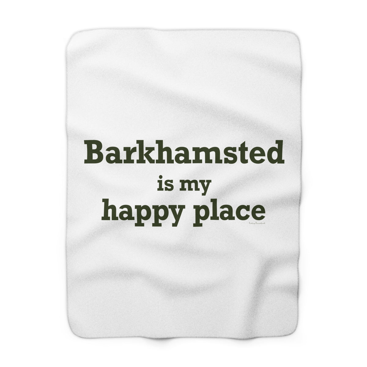 Barkhamsted is my Happy Place Sherpa Fleece Blanket